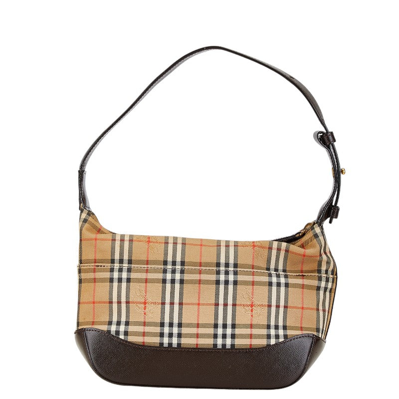 Burberry Nova Check Canvas Leather Shoulder Bag in Very Good Condition