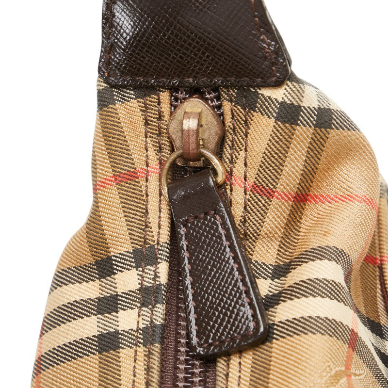 Burberry Nova Check Canvas Leather Shoulder Bag in Very Good Condition