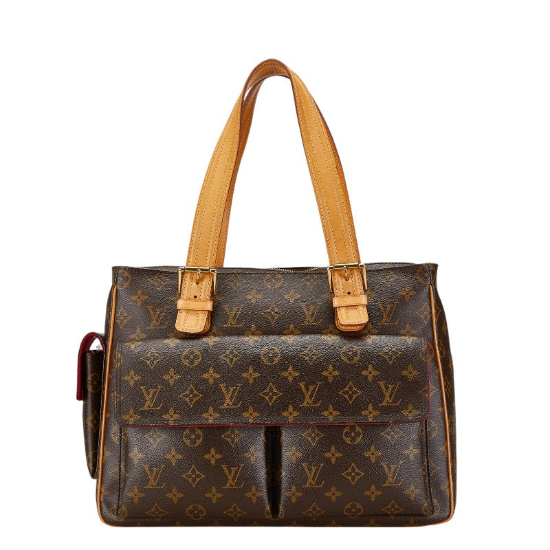 Louis Vuitton Monogram Multipli Cite Shoulder Tote Bag M51162 Brown PVC Leather in Very Good Condition