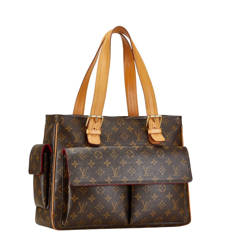 Louis Vuitton Monogram Multipli Cite Shoulder Tote Bag M51162 Brown PVC Leather in Very Good Condition