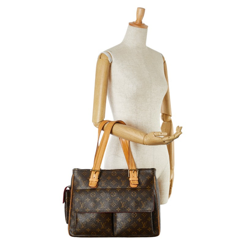 Louis Vuitton Monogram Multipli Cite Shoulder Tote Bag M51162 Brown PVC Leather in Very Good Condition