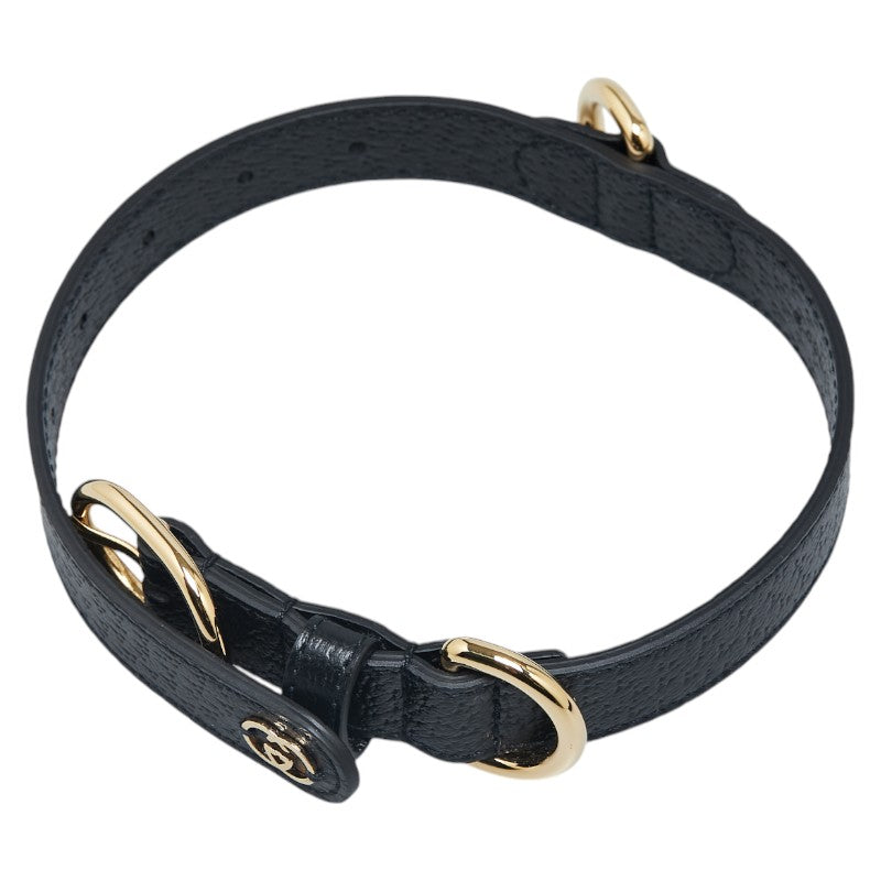 Gucci Leather Interlocking G Pet Lead Collar Set