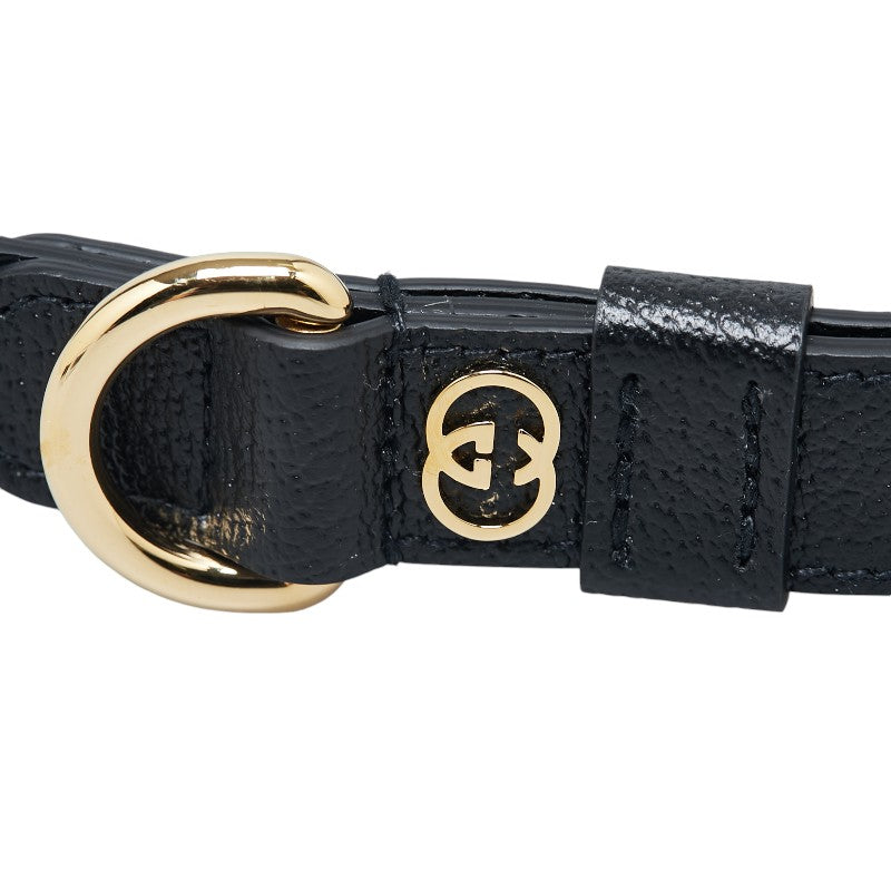 Gucci Leather Interlocking G Pet Lead Collar Set