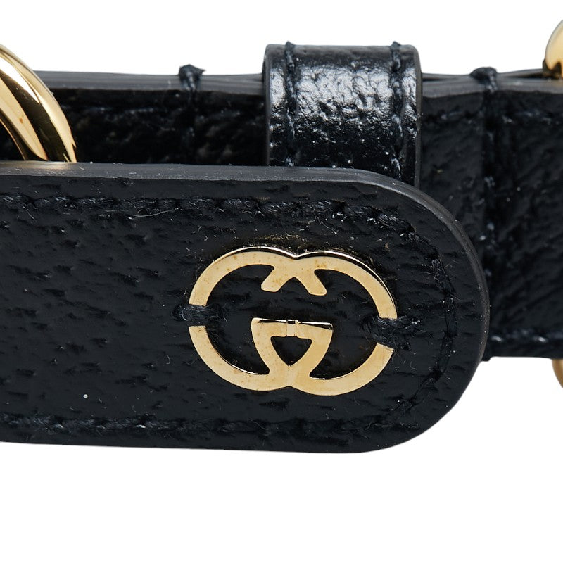 Gucci Leather Interlocking G Pet Lead Collar Set