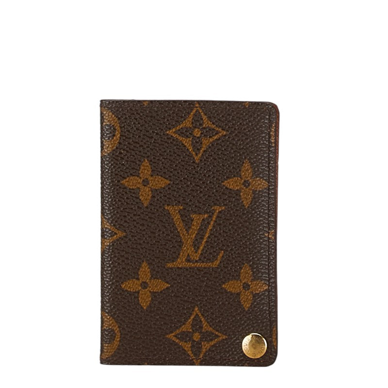 Louis Vuitton Monogram Card Case M60937 Brown PVC Leather in Very Good Condition