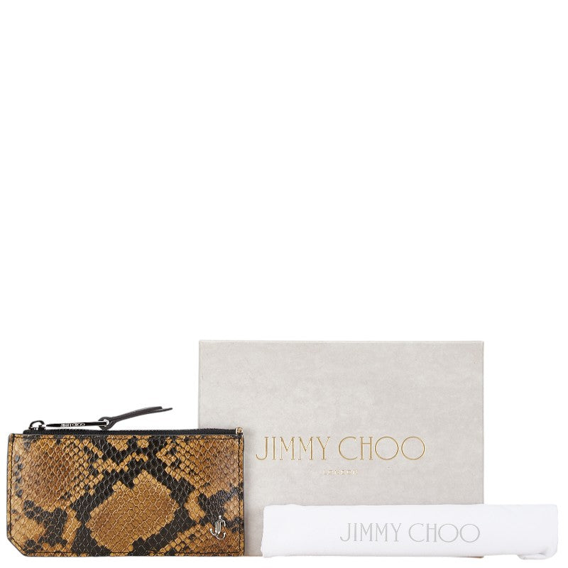 Jimmy Choo Python Embossed Leather Coin Case in Very Good Condition