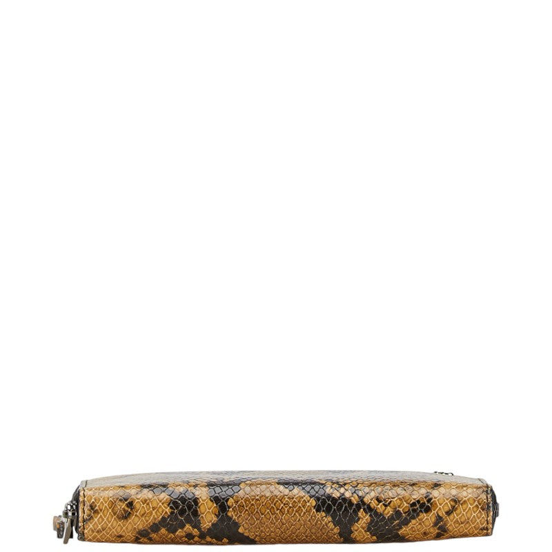 Jimmy Choo Python Embossed Leather Long Wallet in Very Good Condition