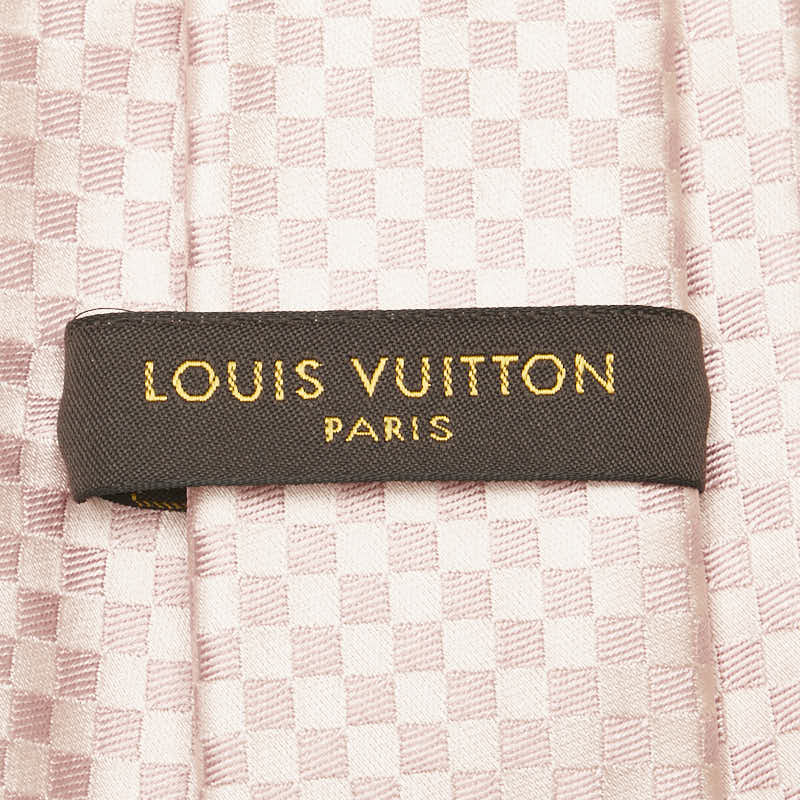 Louis Vuitton Silk Damier Petit Tie M74322 in Great Condition