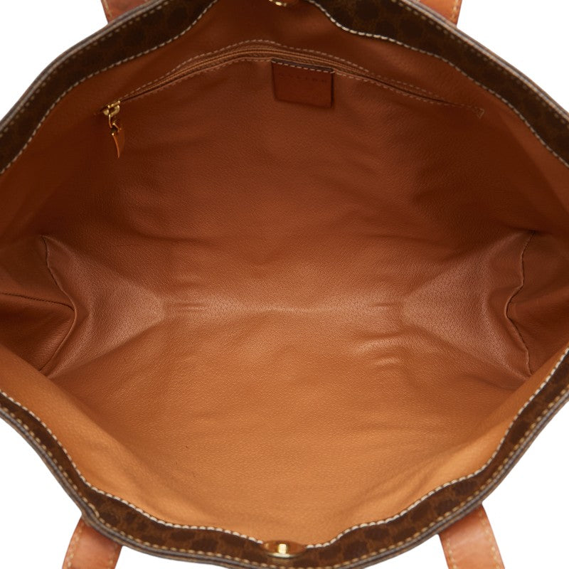 Celine Macadam Brown PVC Leather Tote Bag