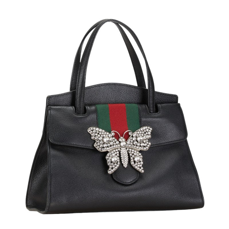 Gucci Leather Totem Butterfly Rhinestone 2WAY Handbag in Very Good Condition