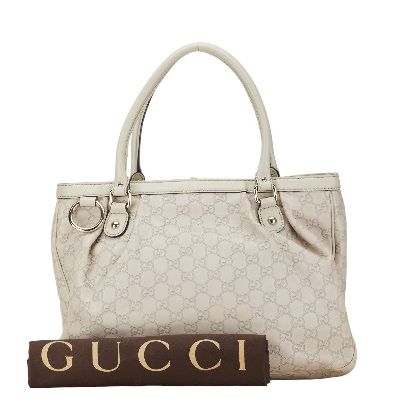 Gucci Leather Sukey Tote Shoulder Bag 296835 Beige in Very Good Condition