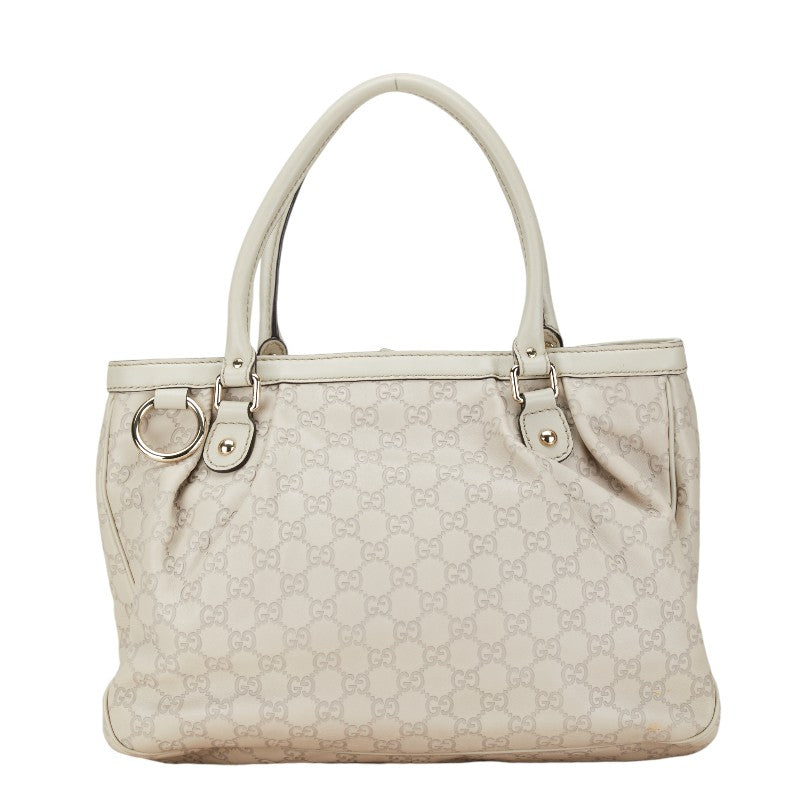 Gucci Leather Sukey Tote Shoulder Bag 296835 Beige in Very Good Condition