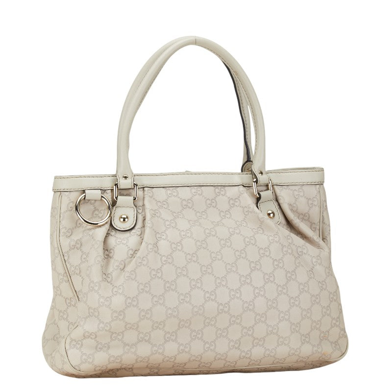 Gucci Leather Sukey Tote Shoulder Bag 296835 Beige in Very Good Condition