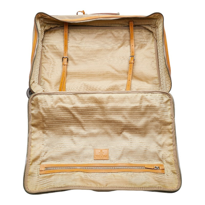 Prada Logo Jacquard Boston Travel Bag Beige