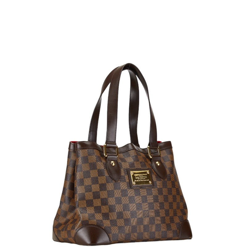 Louis Vuitton Damier Hampstead PM Tote Bag Brown PVC Leather