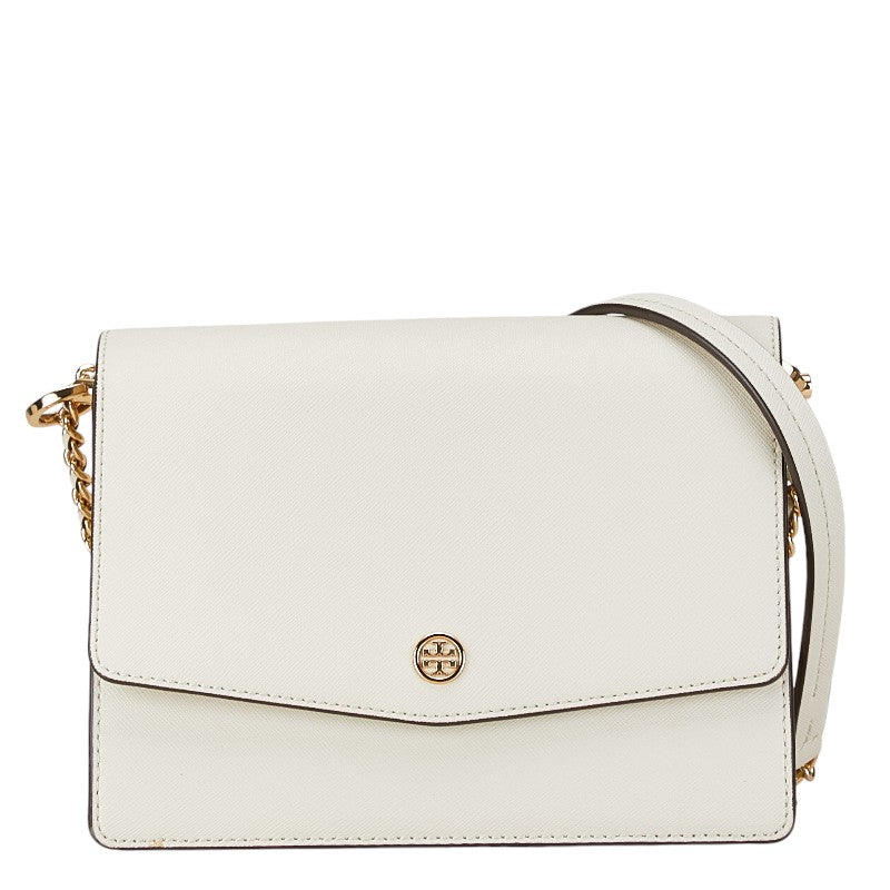 Tory Burch Leather Handbag Chain Shoulder Bag White in Great Condition