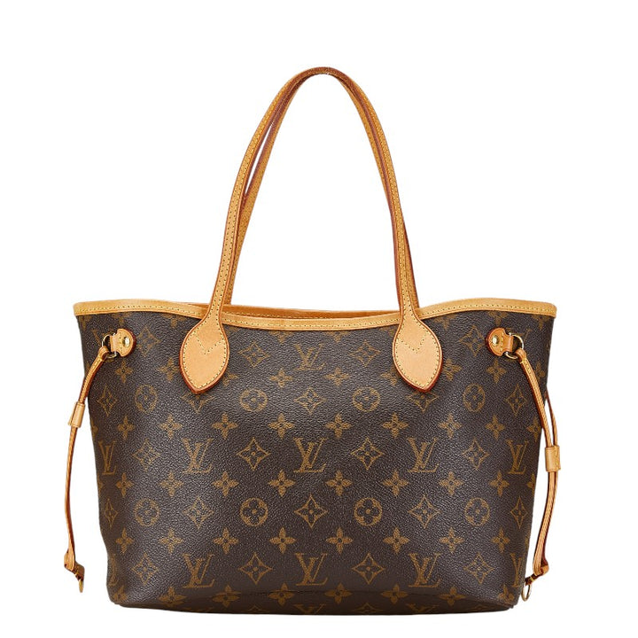 Louis Vuitton Neverfull PM Tote Brown PVC Leather