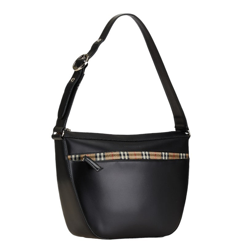 Burberry Leather Nova Check Shadow Horse Shoulder Bag