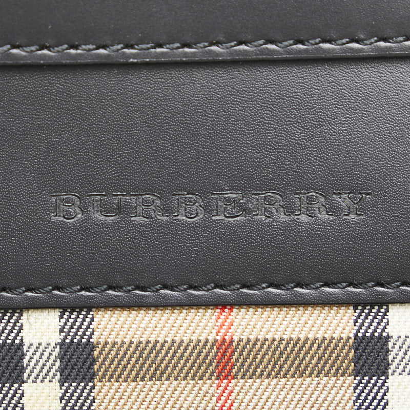 Burberry Leather Nova Check Shadow Horse Shoulder Bag in Very Good Condition