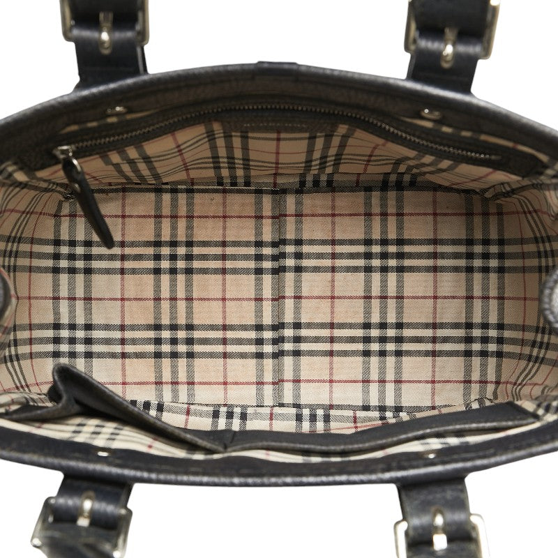 Burberry Nova Check Leather Handbag