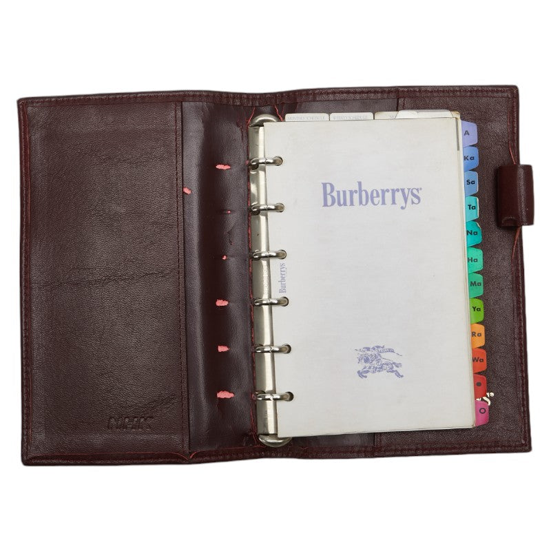 Burberry Nova Check Shadow Horse Canvas Leather Notebook Cover in Very Good Condition