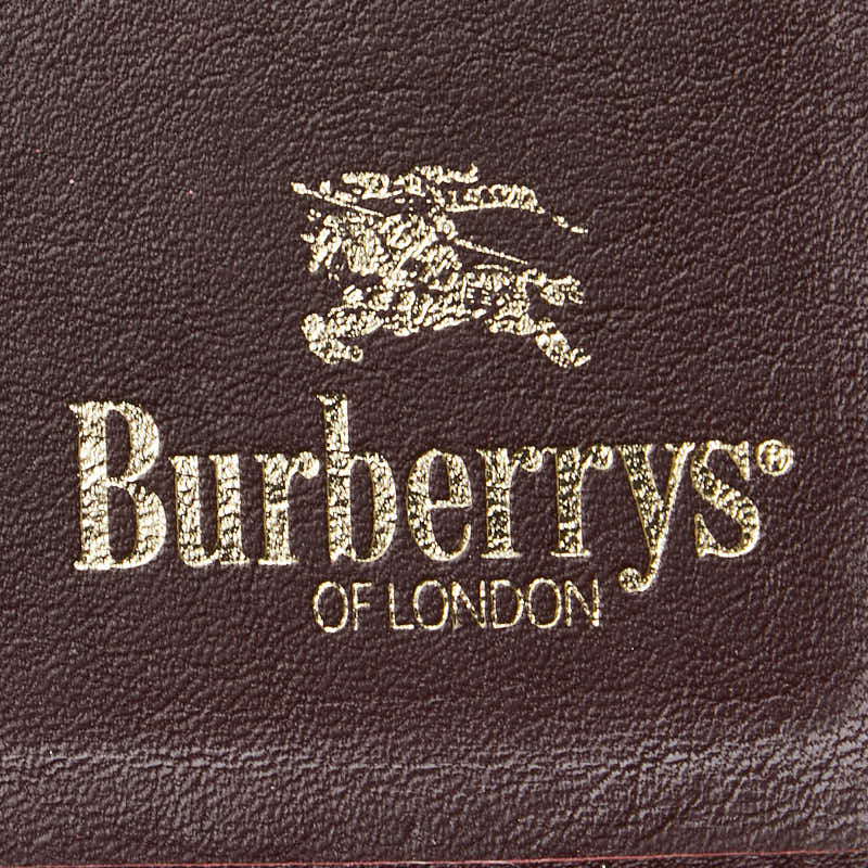 Burberry Nova Check Shadow Horse Canvas Leather Notebook Cover in Very Good Condition