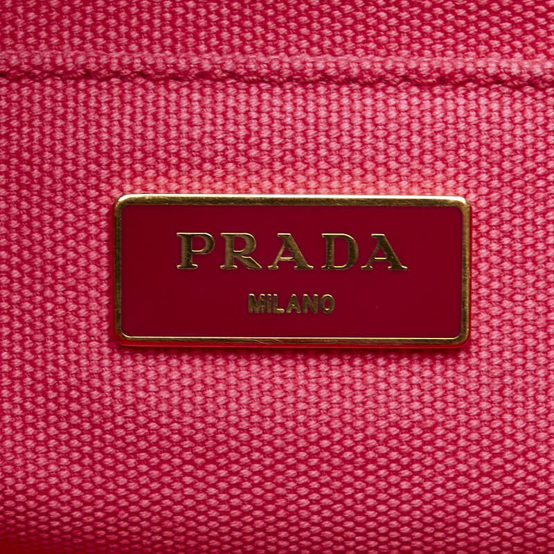 Prada Canapa M Canvas Handbag 1BG642 in Very Good Condition