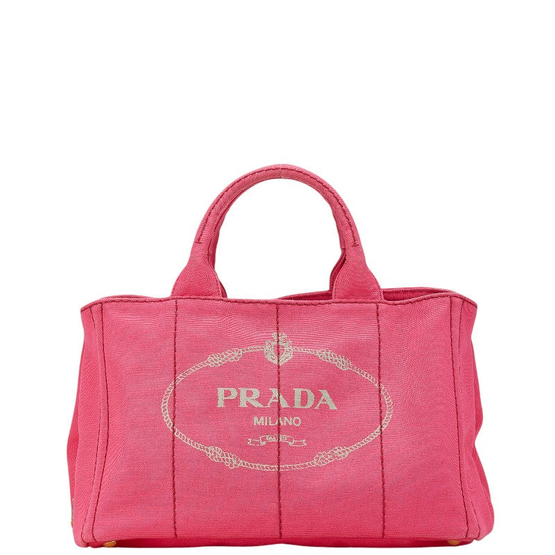 Prada Canapa M Canvas Handbag 1BG642 in Very Good Condition