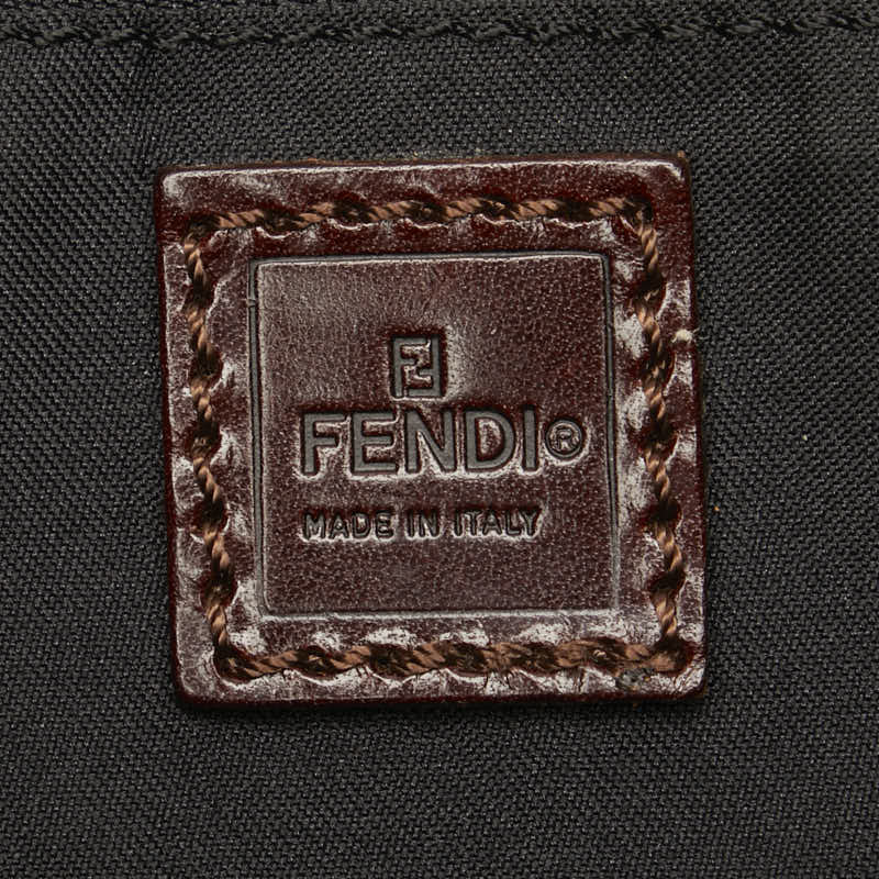 Fendi Zucca Canvas Leather Tote Bag