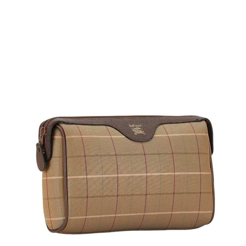 Burberry Canvas Leather Check Shadow Horse Pouch