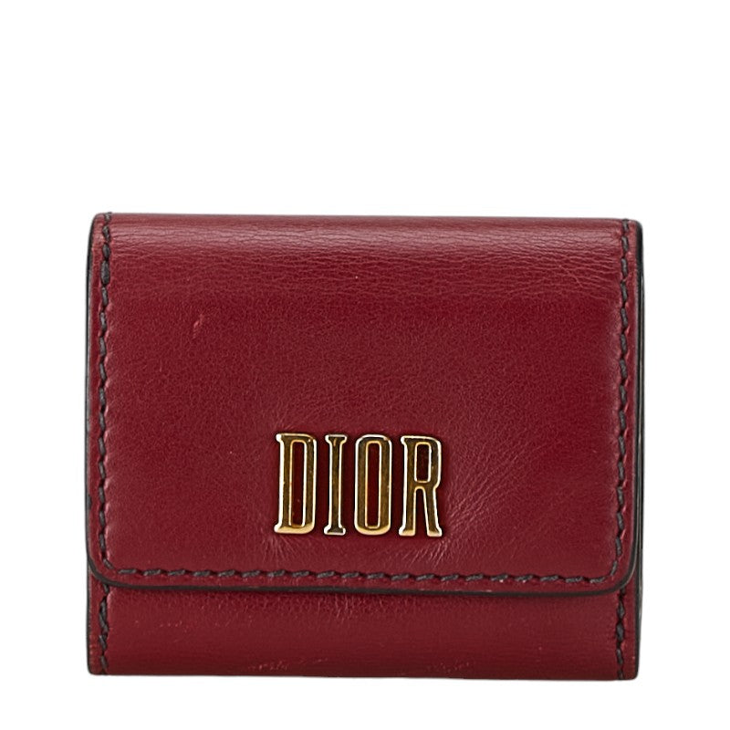 Dior D-FENCE LOTUS Tri-Fold Leather Wallet in Very Good Condition