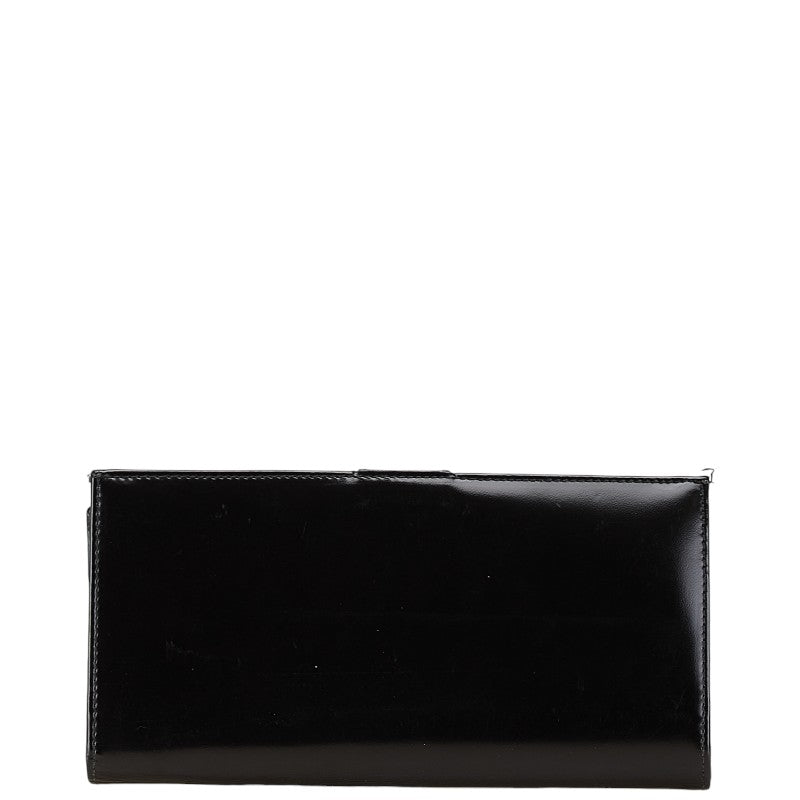 Salvatore Ferragamo Gancini Leather Wallet Black