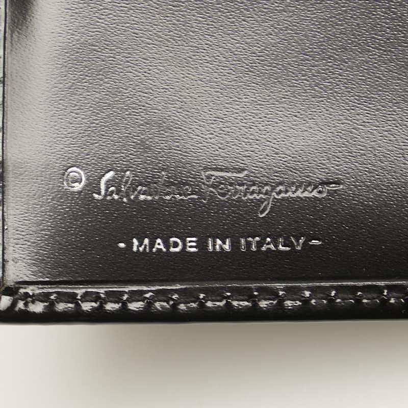 Salvatore Ferragamo Gancini Leather Wallet Black