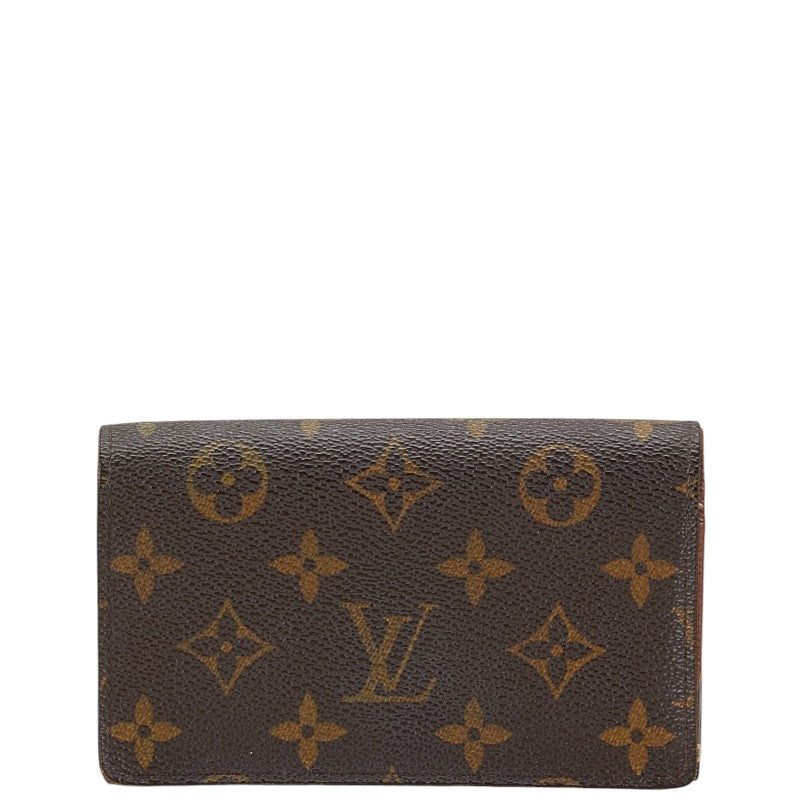 Louis Vuitton Monogram Bifold Wallet M61730 Brown PVC Leather in Very Good Condition