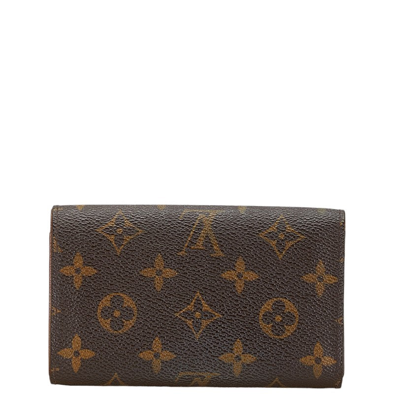 Louis Vuitton Monogram Bifold Wallet M61730 Brown PVC Leather in Very Good Condition