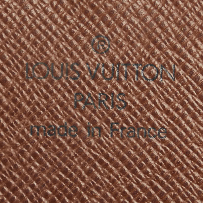 Louis Vuitton Monogram Bifold Wallet M61730 Brown PVC Leather in Very Good Condition