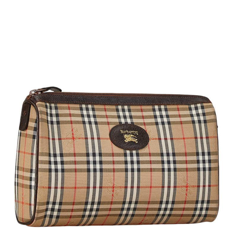 Burberry Nova Check Canvas Pouch in Very Good Condition