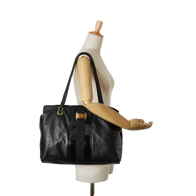 Salvatore Ferragamo Vara Leather Tote Bag