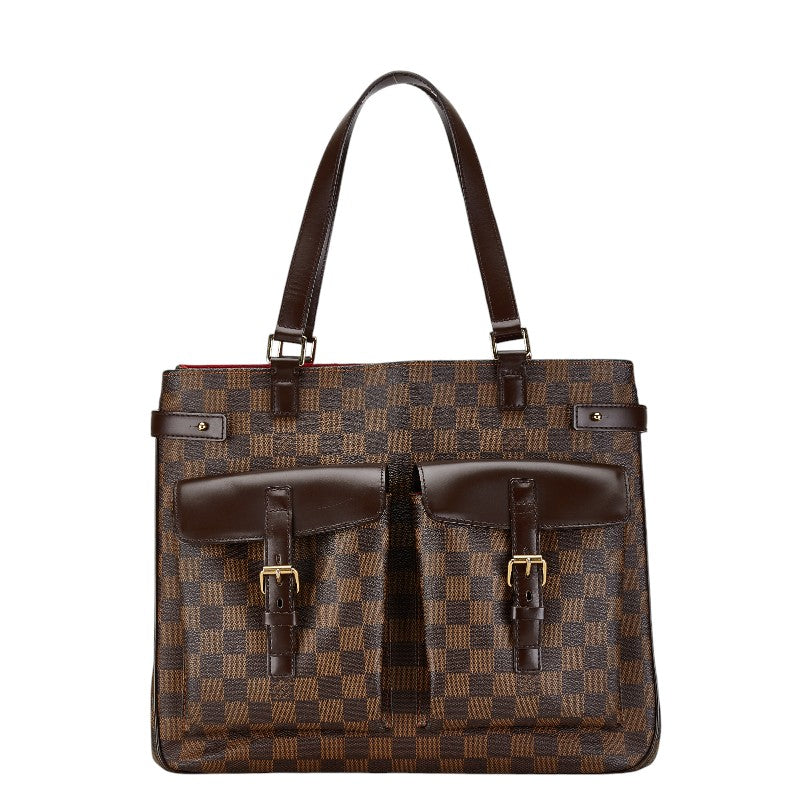 Louis Vuitton Damier Uzes Tote Bag N51128 Brown PVC Leather in Very Good Condition