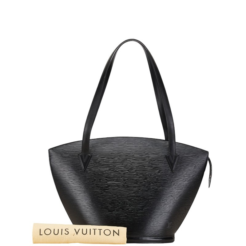 Louis Vuitton Epi Saint-Jacques Shopping Tote Bag M52262 Black Leather in Very Good Condition