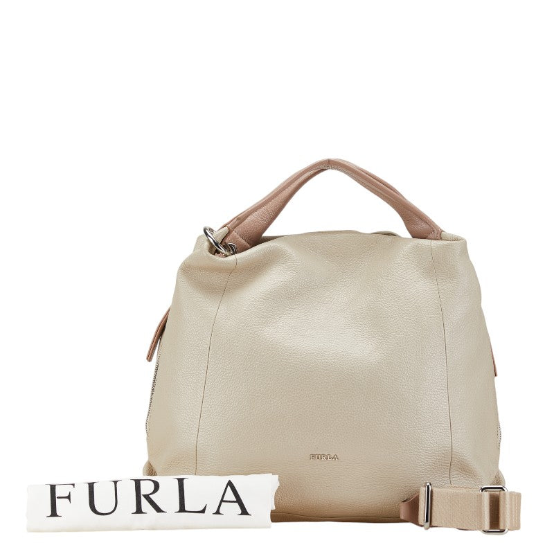 Furla Leather 2WAY Handbag Shoulder Bag in Great Condition