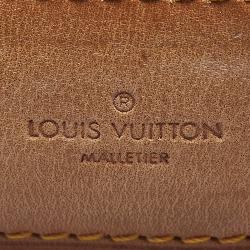 Louis Vuitton Leather Shoulder Strap Brown Gold