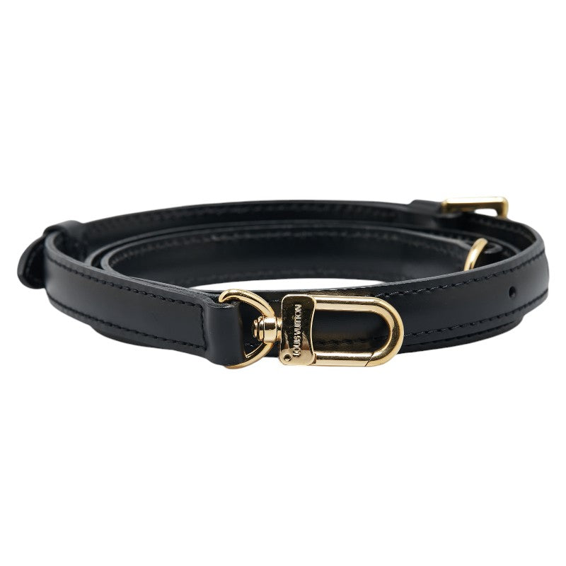 Louis Vuitton Leather Shoulder Strap Black Gold