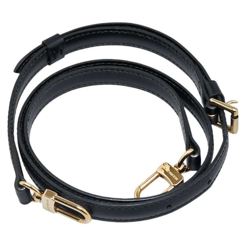 Louis Vuitton Leather Shoulder Strap Black Gold