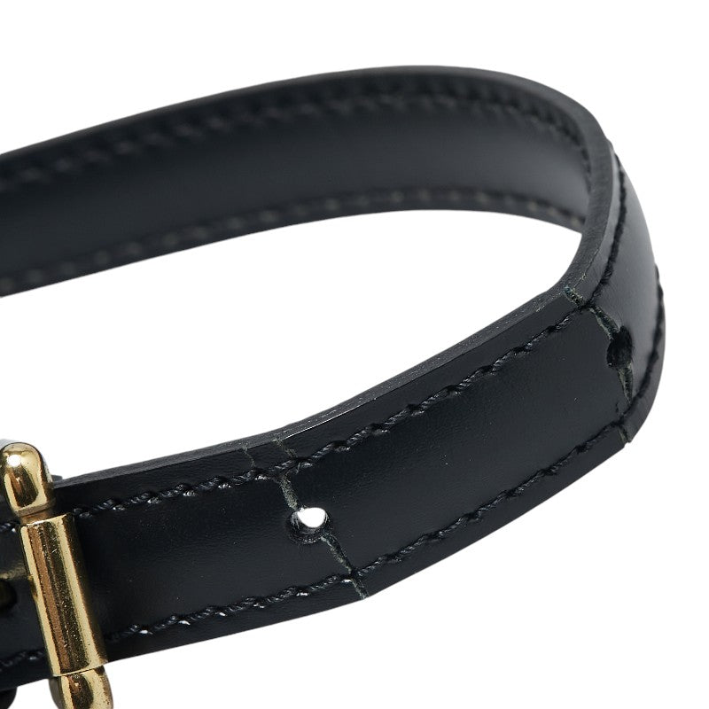 Louis Vuitton Leather Shoulder Strap Black Gold