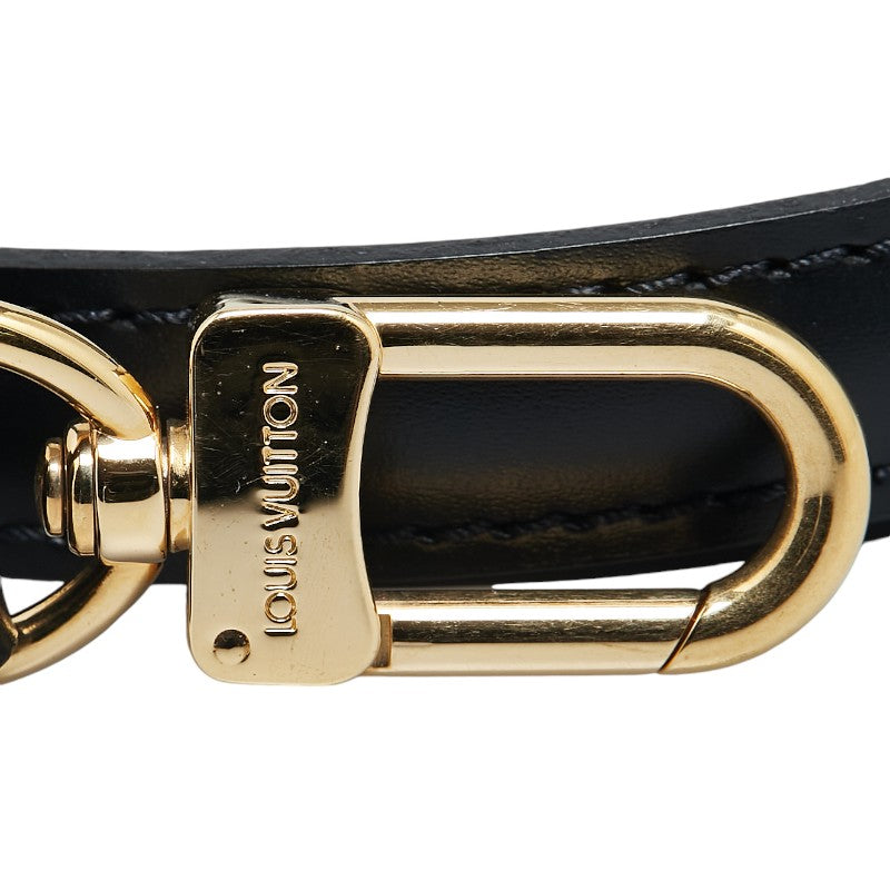 Louis Vuitton Leather Shoulder Strap Black Gold