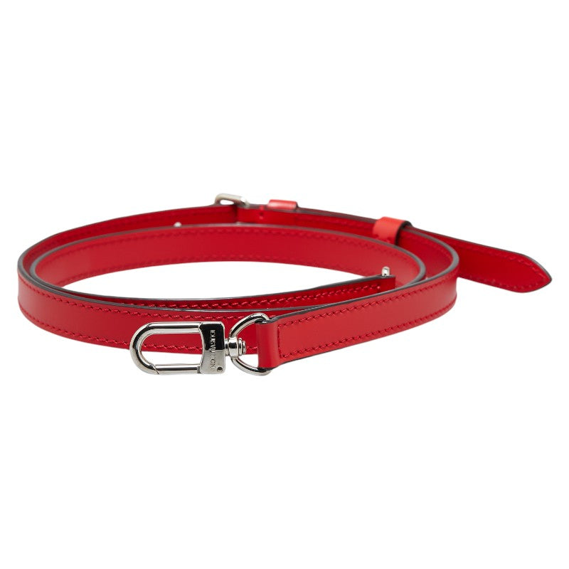 Louis Vuitton Leather Shoulder Strap Red Silver