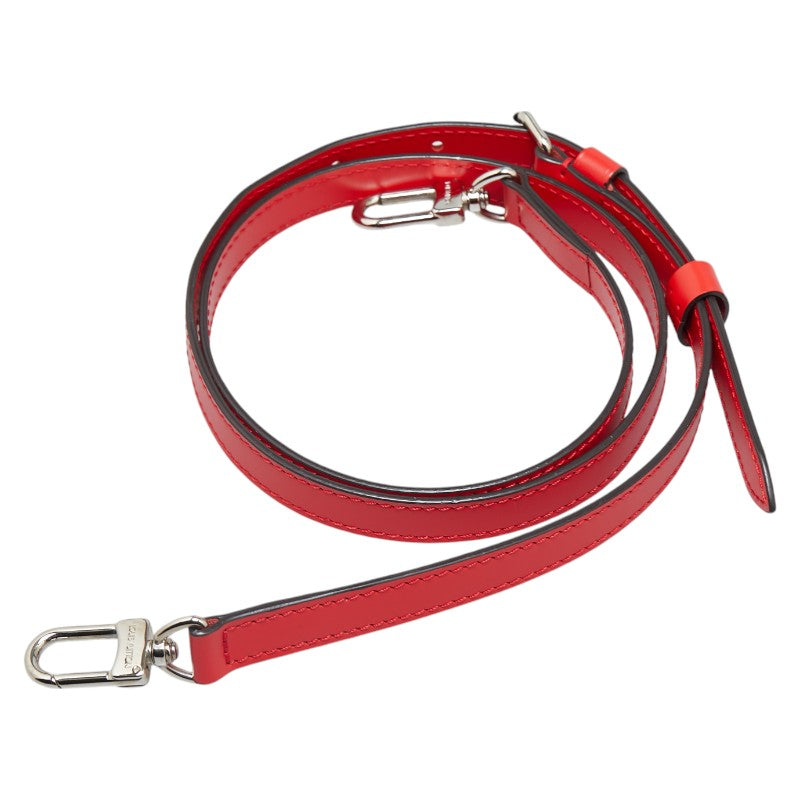 Louis Vuitton Leather Shoulder Strap Red Silver