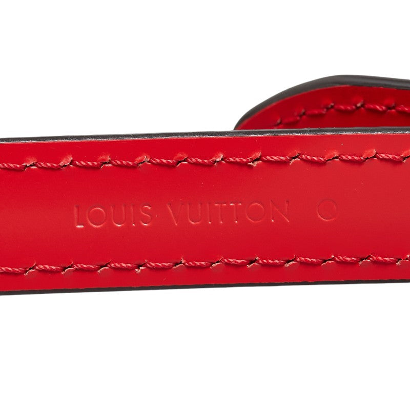 Louis Vuitton Leather Shoulder Strap Red Silver