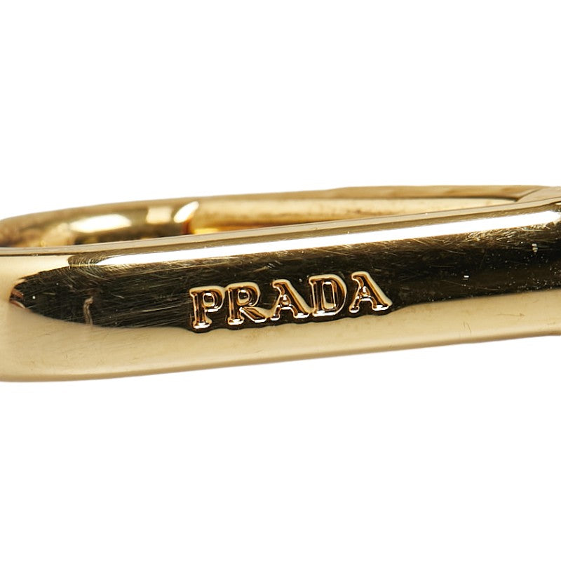 Prada Leather Shoulder Strap White Gold